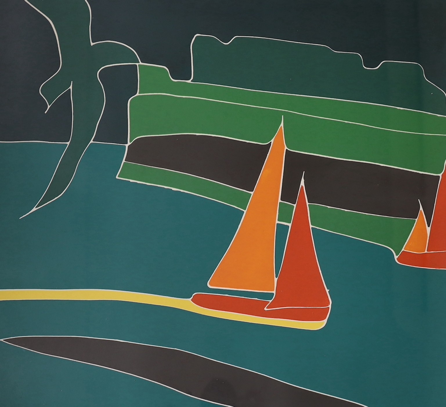 Philip Sutton RA (1928-), artist proof print, 'Cornwall', signed in pencil and dated 1975, 56 x 61cm, sheet overall 67 x 87cm